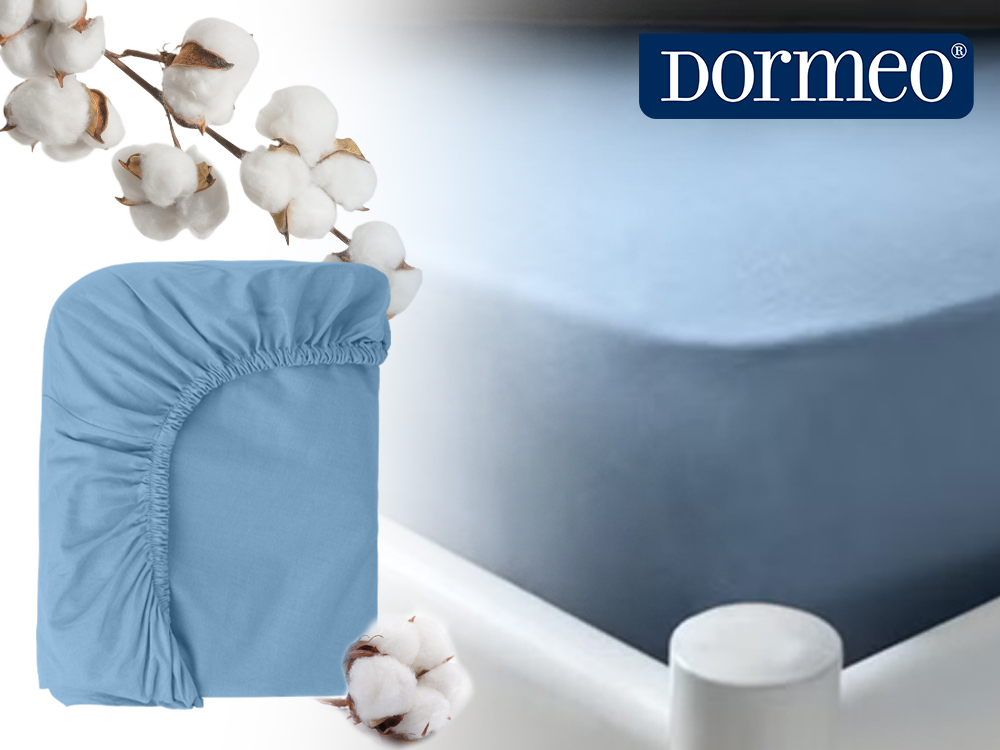 Dormeo Essentials Fitted Sheet GP1 140/200 - памучен чаршаф светло син