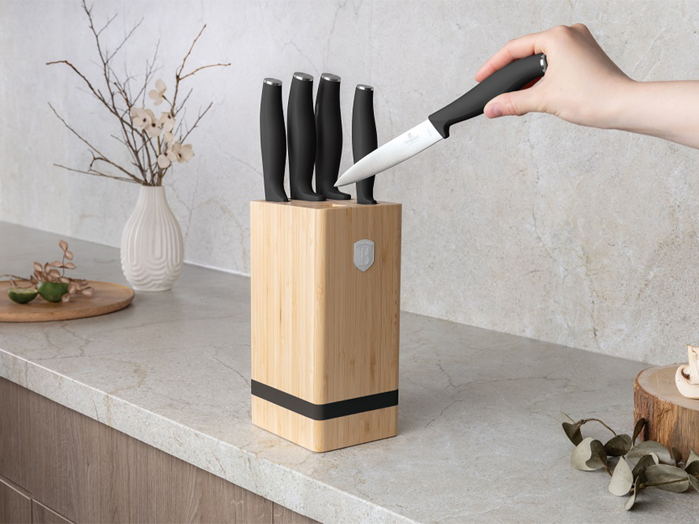 BH2971 Knife Set - сет ножове с бамбукова стойка 6 части