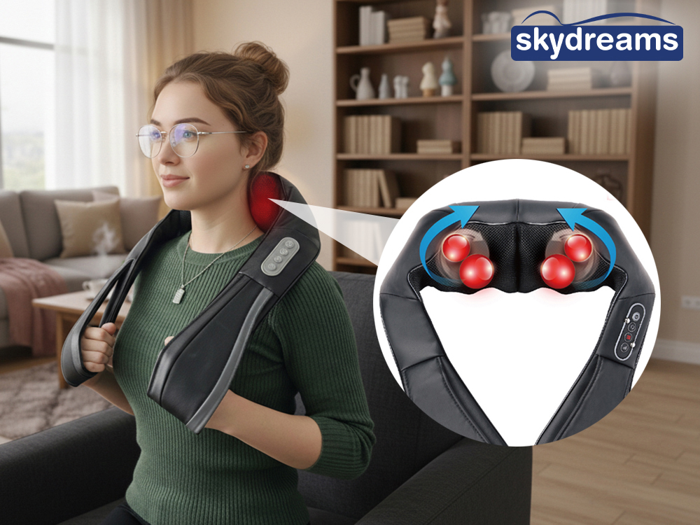 SkyDreams Shiatsu Neck and Shoulder Massager- масажор за врат и рамене