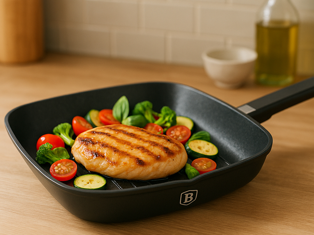 BH8183 Matte Black Grill Pan - грил тиган 28см