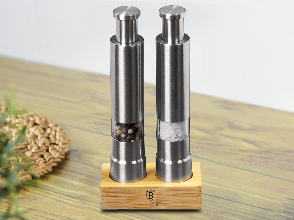 BH7783 BlackSilver- механични мелнички със стойка