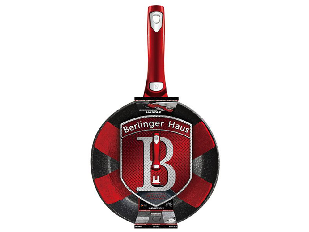 BH1946 Burgundy Frypan - тиган с подвижна дръжка 28 см