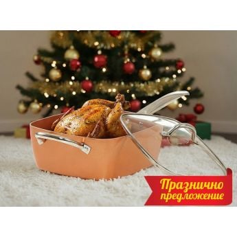 Copper Chef Pan - дълбок тиган с незалепващо покритие