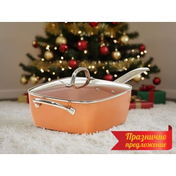 Copper Chef Pan - дълбок тиган с незалепващо покритие