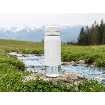 B2 Filter Bottle White 500ml - стъклена бутилка за филтриране на вода