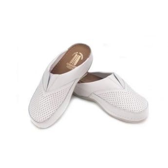 Tellus Leather Clogs White 2506 - дамско сабо с анатомична стелка