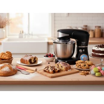 Royalty Line Kitchen Machine Black PKM1600 - кухненски робот 