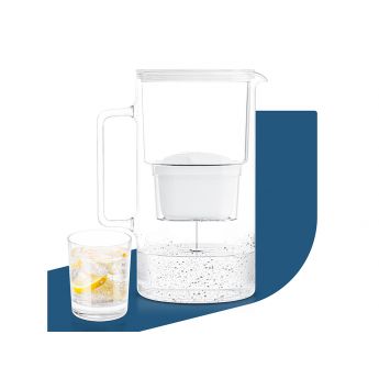 D2 Borosilicate Filter Jug White- стъклена кана за пречистване на вода