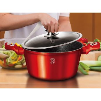 BerlingerHaus BH1258N Burgundy Casserole - тенджера с капак 28см