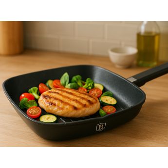 BerlingerHaus BH8183 Matte Black Grill Pan - грил тиган 28см