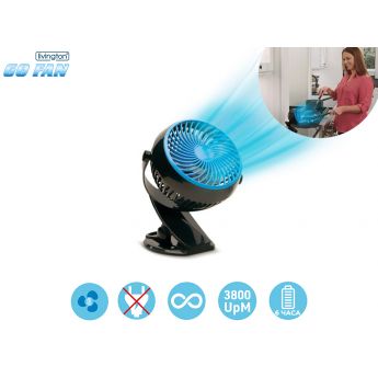Livington Go Fan Black - компактен вентилатор 
