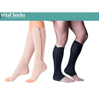 Vital Socks - иновативни компресионни чорапи с цип 