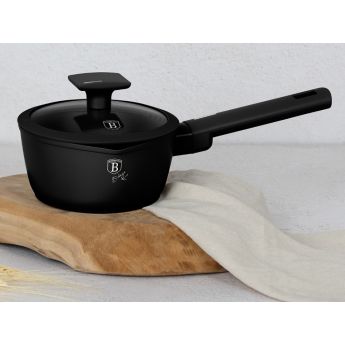 BH8175 Matte Black Sauce Pan - касерола с капак 16см