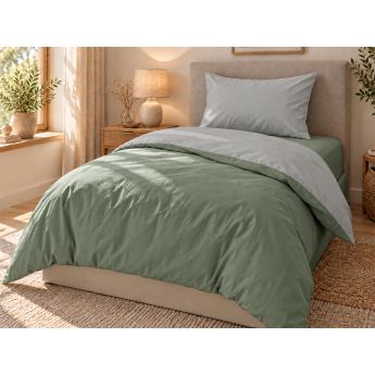 Green/Gray Skydreams единичен спален комплект 3 части