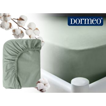 Dormeo Essentials Fitted Sheet 140/200 - памучен чаршаф с ластик зелен