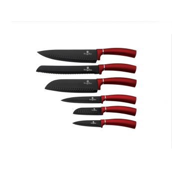 BH2542 Burgundy Knives set 6 pcs - комплект ножове
