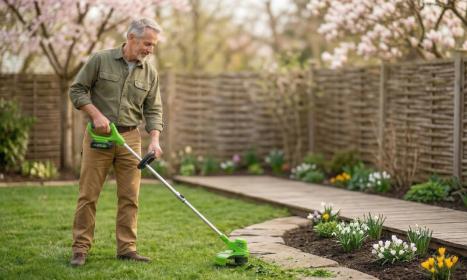 Подготви двора си за пролетта с мощна безжична косачка-тример 8 в 1